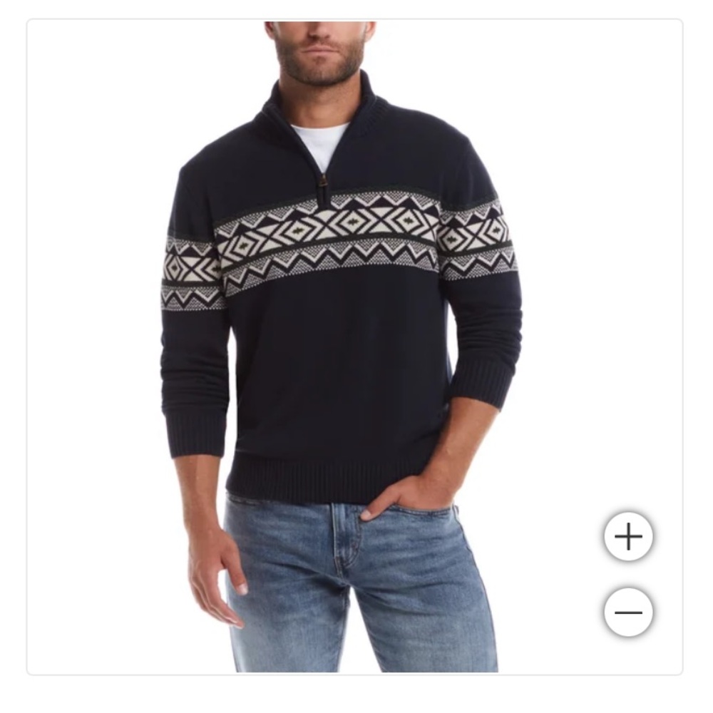 NWT weatherproof vintage men’s holiday sweater in BLUE size MEDIUM